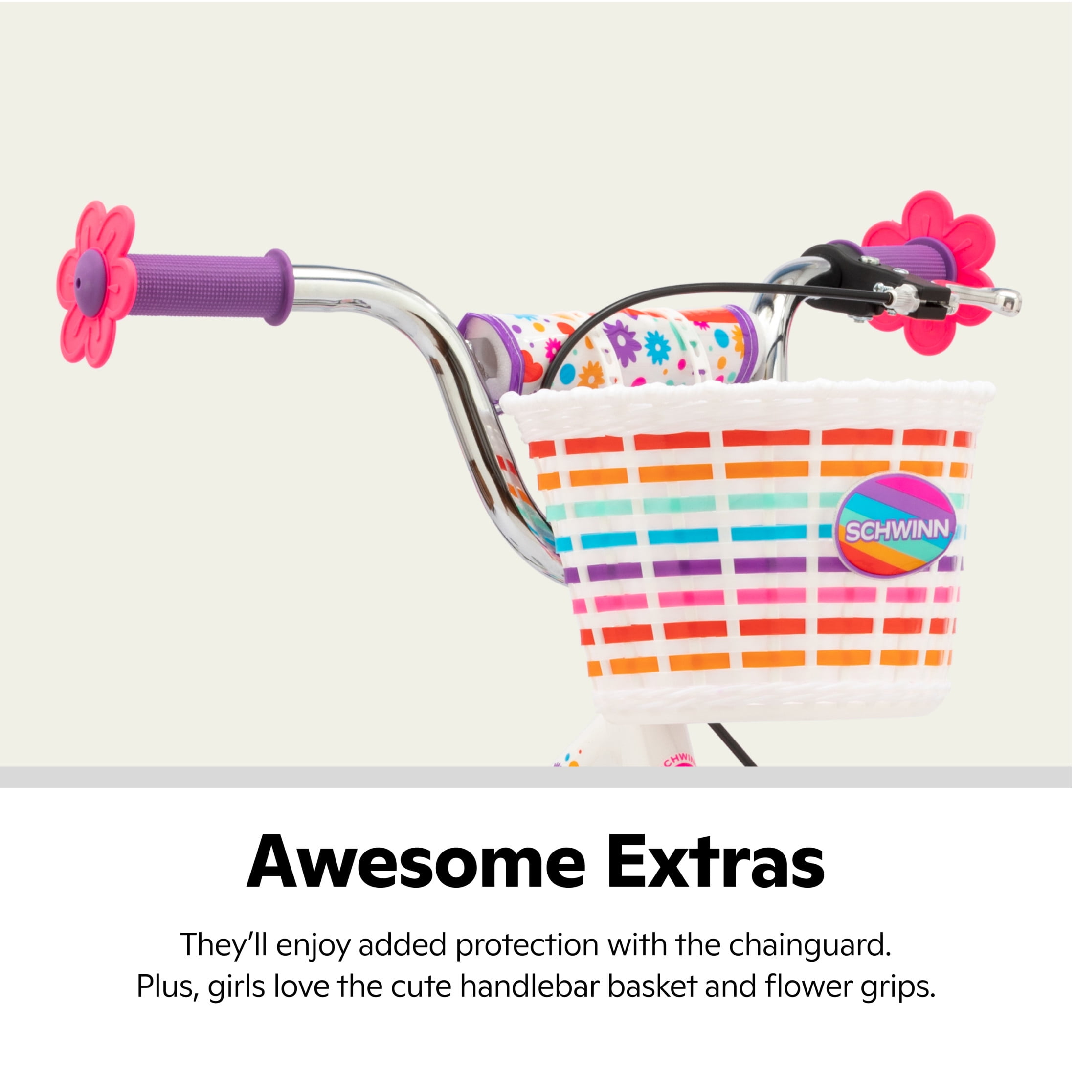 Schwinn Elise Kids Bike with Training Wheels, 16 Inch Wheels, Ages