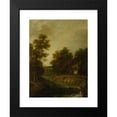 thumbnail image 2 of Cornelis Gerritsz Decker 14x18 Black Modern Framed Museum Art Print Titled - Farms by a River with Rapids, 2 of 5