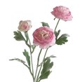 thumbnail image 2 of Artificial Ranunculus Asiaticus 2 Head Realistic Fake Silk Flower with Stem Home Office Wedding Party Faux Flower Decoration, 2 of 8