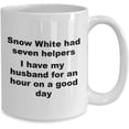 thumbnail image 2 of Helper Mug, Seven Dwarfs vs Husband Ceramic Coffee Cup, Wives, Sons, Daughters, Parents, Printing., 2 of 2