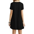 thumbnail image 2 of Women Summer Casual T Shirt Dresses A Line Swing Simple Multicolor Mini Dress, 2 of 2