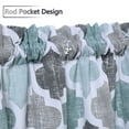 thumbnail image 2 of 2 Pcs Morocco Print Tier Curtains, Rod Pocket Cotton Blend Room-Darkening Short Curtain, 2 of 7