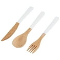 thumbnail image 4 of Wooden Utensil Set, 3Pcs Japanese Type Wooden Flatware Set Wooden Forks And Spoons Wooden Cutlery Set Reusable Utensils for Camping Picnic Office Home, 4 of 7