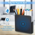 thumbnail image 4 of AGCAN Magnetic Pen Holder, Dry Erase Marker Holder for Whiteboard Fridge, Marker Organizer Locker Accessories, 2 Pack, Black, 4 of 9