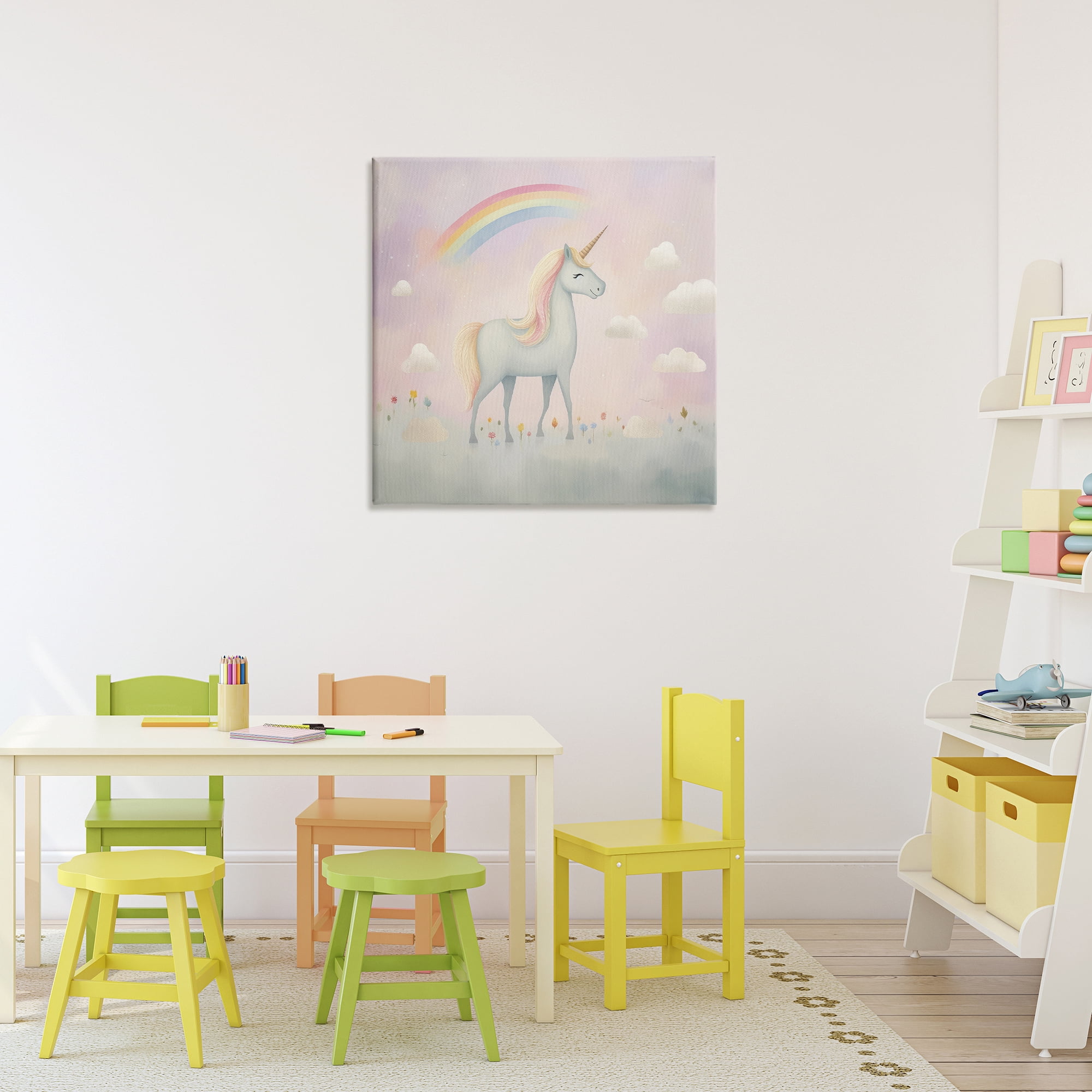 Stupell Industries Mystical Unicorn Dreams in Pastel Canvas Wall Art, design by Lazar Studio