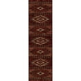 thumbnail image 4 of Mayberry Rug LK9419 2X8 2 ft. 3 in. x 7 ft. 7 in. Lodge King Diamond Head Area Rug, Red, 4 of 5