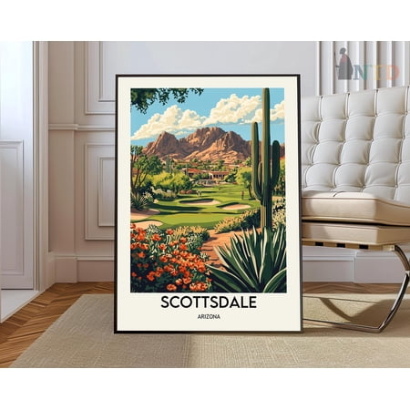 Scottsdale Arizona Travel Poster, Scottsdale Wall Art, Poster Only