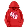 thumbnail image 5 of Kids Hoodies Sweatshirts 6 7 Six Seven Letter Hoodies Sweatshirts Comfortable Pullover Hoodie With Unique Valentine'S Day Print Girls And Boys Crewneck Sweatshirt Dark Purple 110(4-5 Years), 5 of 7