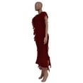 thumbnail image 4 of Gspmoly Robes pour Femmes, Robe Décontractée pour Femmes, Mode Aguichant Polyvalente, Couleur Unie, Tricotée, Sans Manches, à Franges, Robe de Cocktail jusqu'à 65 % de Rabais, 4 of 9