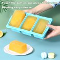 thumbnail image 3 of HEVIRGO Silicone Freezer Tray with Lid 3-Compartment Silicone Freezer Mold for Soups Sauces BPA-Free Ice Cube Maker, 3 of 8