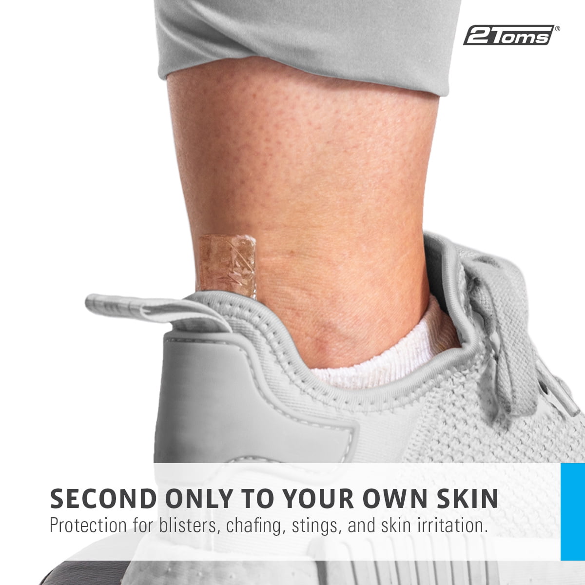 2Toms Skin-on-Skin Soothing Hydrogel Square Pads for Blisters and Skin Irritations, 200 1-Inch Squares