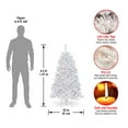 thumbnail image 5 of National Tree Company Pre-Lit Artificial Full Christmas Tree, White, North Valley Spruce, White Lights, Includes Stand, 4.5 Feet, 5 of 5