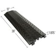 thumbnail image 3 of Cable Protector, 1-7/8 in H, 39-5/8 in L, 12 in W, 2 Channel, Rubber, Black, 3 of 6