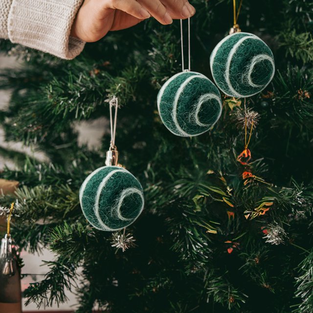 LSLJS Christmas Balls Christmas Decorations 1.18in Colorful Wool Felted Balls DIY Material Hanging Decorations Christmas Tree Garland Christmas Decoration Christmas Tree Balls