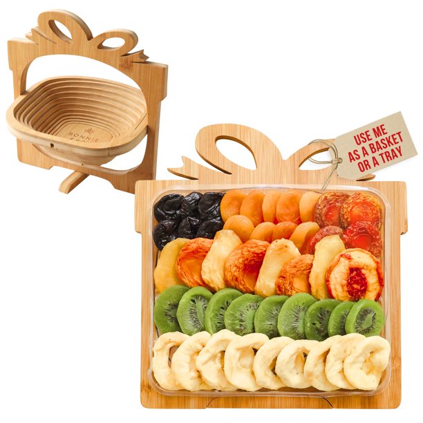 Dried Fruit and Nut Gift Basket, Healthy Assorted Natural Snack Gift Tray, Extra Large Variety Food Tray Party Platter- Easter, Holiday, Birthday, Sympathy, Office, Men, Woman, Him, Her Husb