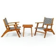 thumbnail image 2 of vidaXL 3 Piece Bistro Set Solid Acacia Wood, 2 of 10