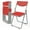Red, variant on BONNLO Plastic Folding Chairs with Breathable Mesh Seat and Sturdy Metal Frame 350 Pounds Capacity