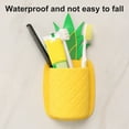 thumbnail image 3 of Pineapple Shape Toothbrush Holder Bathroom Toothpaste Silicone Storage Shelf Wall Hanging Storage Rack, 3 of 8