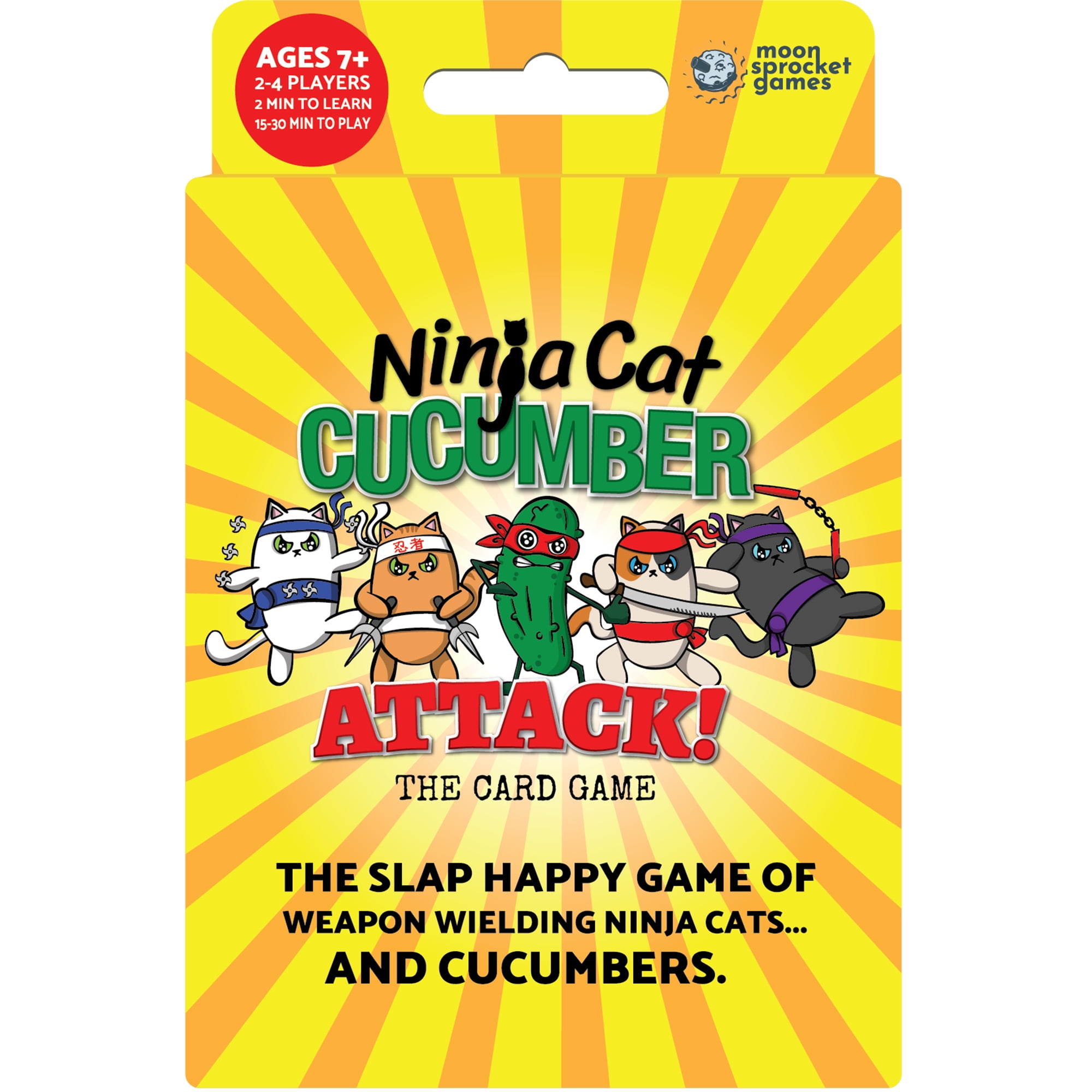 Ninja Cat Cucumber Attack Family Card Game for Ages 7 and up, from Asmodee