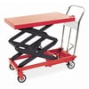 Dayton Scissor Lift Cart,800 lb.,Steel,Fixed 3KR47