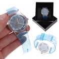 thumbnail image 3 of Reloj de moda para niños, reloj de pulsera colorido y brillante, reloj de cuarzo creativo, decoración de muñeca azul, 3 of 5