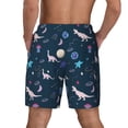 thumbnail image 4 of Goofa Space Dinosaur Printed Men's Swim Trunks Board Shorts Quick Dry Mens Swimming Trunks with Compression Liner,Breathable Fit Hawaii Beach Shorts-3X-Large, 4 of 9