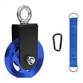 thumbnail image 1 of Polea de Cable con Mosquetón de Correa Oscilante, Polea de 90 mm, Accesorio de Dominadas para Bricolaje, Equipo de Gimnasio en Casa, Color Azul., 1 of 5