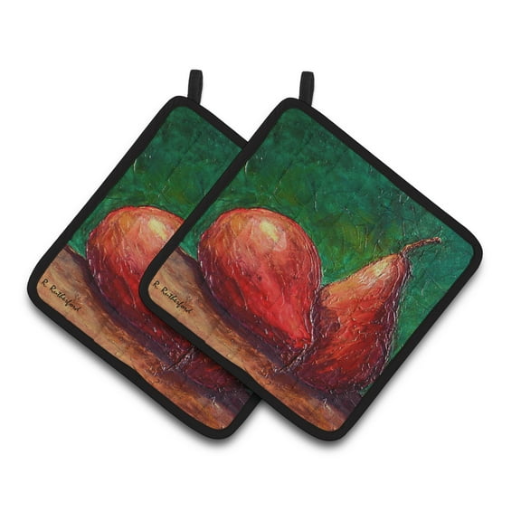 Carolines Treasures RDR2008PTHD Pears Pair of Pot Holders, 7.5HX7.5W, multicolor