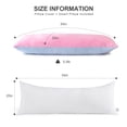 thumbnail image 3 of Body Pillow for Adults , Body Pillows for Adults Sleeping, Long Pillow for Bed, Big Large Firm Full Body Pillow for Side Sleeper with Velvet Cover, 54x20 Inches, Blue & Pink, 3 of 8