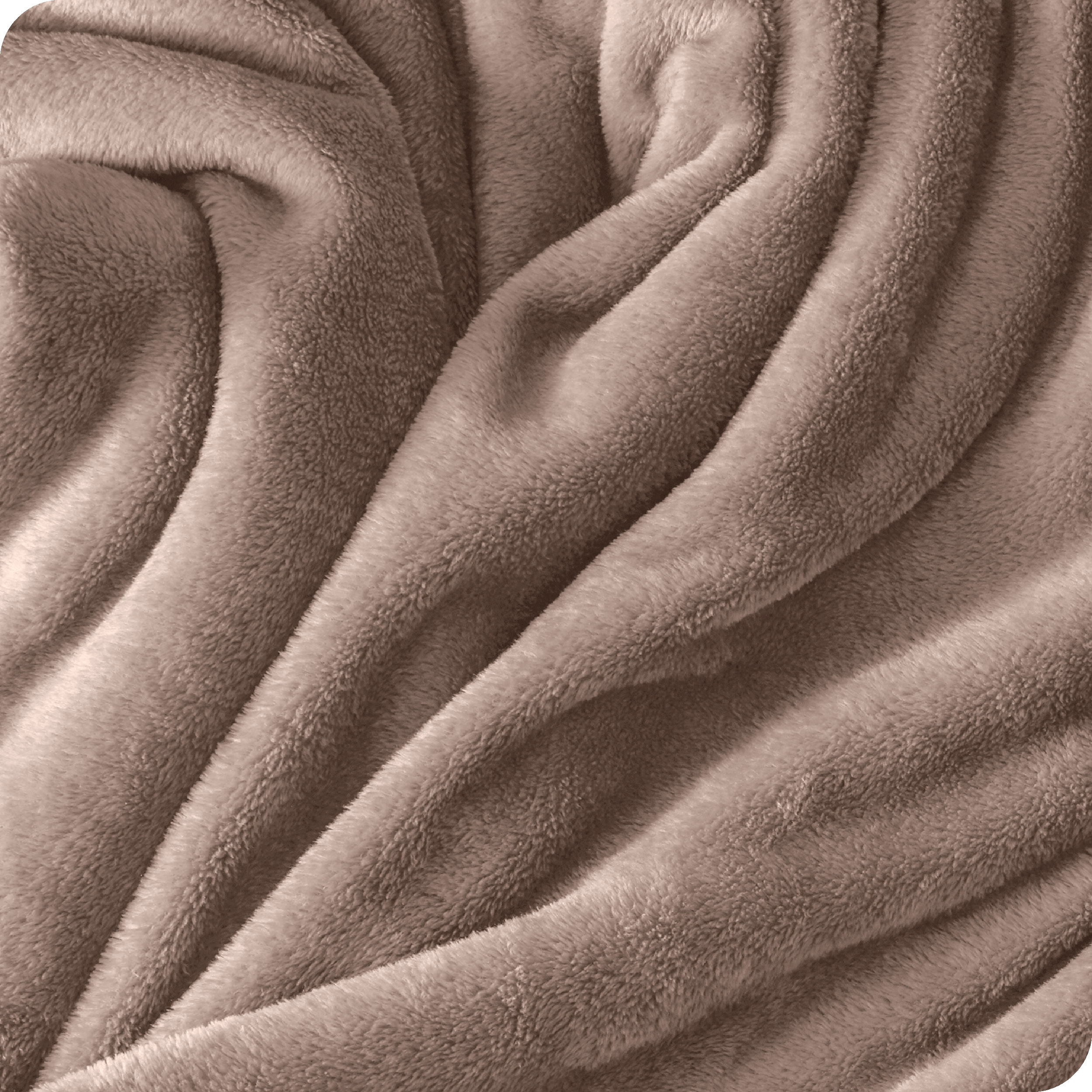 Bare Home Microplush Fleece Blanket Plush Ultra Soft Fullqueen Taupe