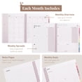 thumbnail image 4 of Rileys Academic Planner 2026-2027, Daily, Weekly & Monthly Planner, July 2026 - June 2027, Student Notes Pages, Twin-Wire Binding, Weekly Agenda for School & Work (8.5 x 11-Inches, Pink), 4 of 5