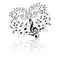 thumbnail image 2 of Valentine Music Theme Wall Decal by Wallmonkeys Peel and Stick Graphic (24 in W x 22 in H) WM229740, 2 of 4