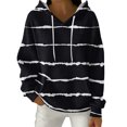thumbnail image 2 of mfyjkho Tops Elegantes Para Mujer, Sudadera Con Capucha, Manga Larga, Bolsillo, Cordón Y Estampado Para Mujer, Estilo Casual Y Moderno Tops Para Salir L, 2 of 4