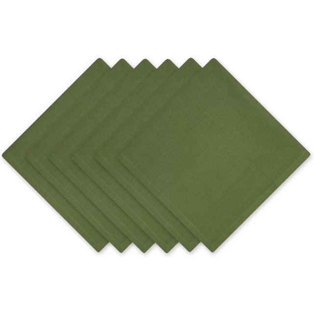 DII Solid Napkin Set Collection, 20x20, Antique Green, 6 Piece