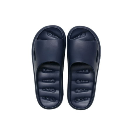 

Rotosw Women Flat Sandal Beach Slide Sandals Slip On Slides Quick Dry Comfort Shower Slippers Home Lightweight Blue US 10.5-11.5 Men