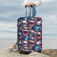 thumbnail image 5 of Salouo rock Skull blue record Pattern Travel Dust-proof Suitcase Cover, Softside Suitcase Protector Luggage Cover Protector for 18-32inch ,Not Included Suitcase, 5 of 8