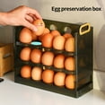 thumbnail image 7 of Yesbay Egg Holder 3 Layer Design Rotatable Large Capacity Space-saving Protective Storage Reusable Refrigerator Door Egg Storage Box Kitchen Supplies, 7 of 7