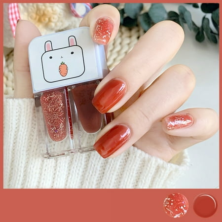 Water Based Nail Polish 2 Bottles Nail Polish Easy Peel Off High