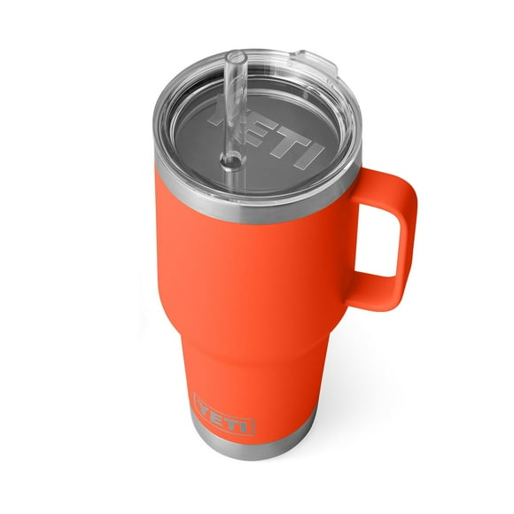 Taza YETI Rambler de 1 litro con tapa de pajita de acero inoxidable con aislamiento al vacío