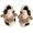 White, variant on Gyujnb Kids Cotton Slippers Fluffy Plush 3D Cartoon Cow Full Face on Open Back Thick Soft Cushioned Sole Lined Warm Indoor Winter Daily House Footwear,5-5.5 Years