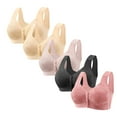thumbnail image 1 of Puntoco Sujetadores cómodos para mujer Sujetador fruncido sin aros de acero para mujer con copa fina y sujetador de encaje sexy ajustable Ropa interior, 1 of 2