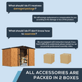 thumbnail image 7 of AECOJOY 8 x 6 ft. Wood Grain Outdoor Metal Storage Shed with Lockable Door Patio Garden Storage Building for Outside, 7 of 7