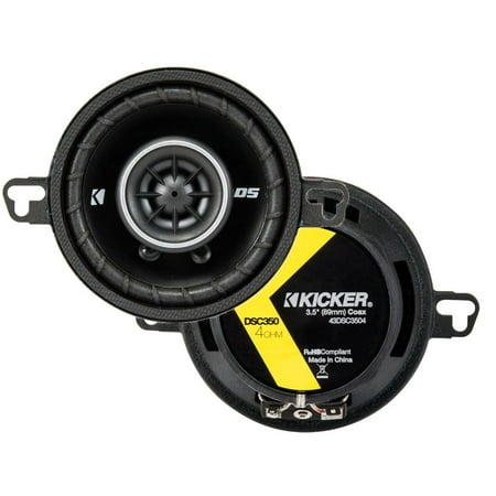 43DSC3504 KICKER 3.5" Coaxial Speakers, Pair, 4-Ohm
