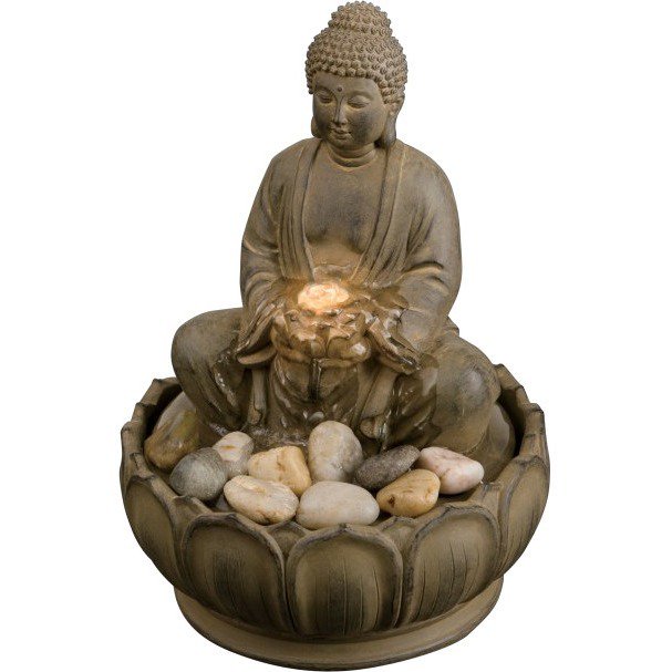 HoMedics EnviraScape Buddha Illuminated Relaxation Fountain Walmart