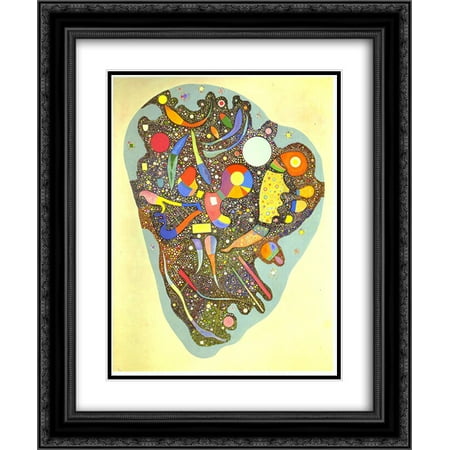 Wassily Kandinsky 2x Matted 20x24 Black Ornate Framed Art Print 'Colourful Ensemble'