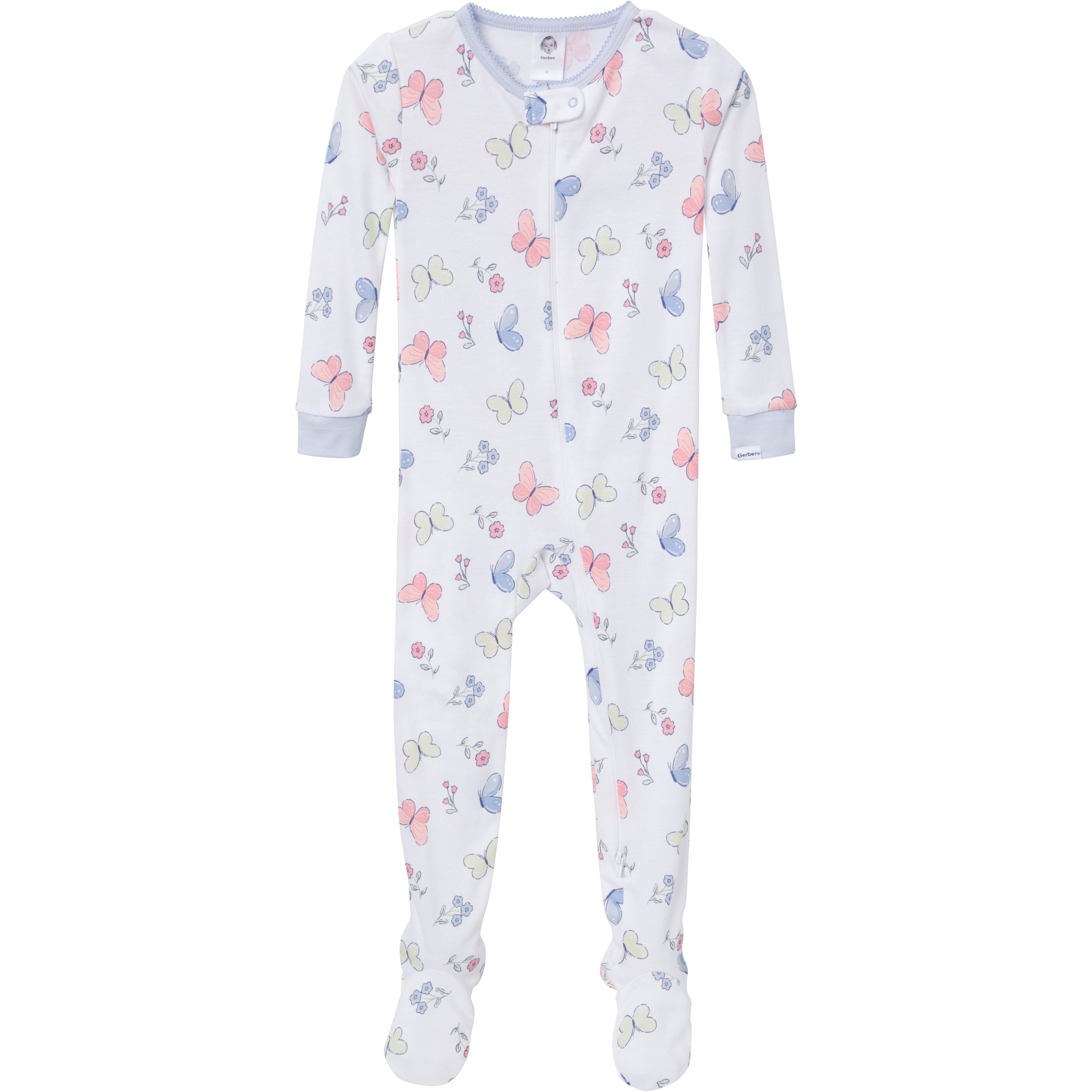 Gerber Gender Neutral Footed One-Piece Pajamas, 4-Pack, Sizes 0/3 Months - 5T