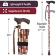 thumbnail image 4 of Bastón Switch Sticks para hombre o mujer, plegable y ajustable de 32 a 37 pulgadas, apto para FSA y HSA, color arce, 4 of 5
