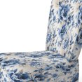 thumbnail image 4 of Designart "Neo-Classical Splendor In Cobalt Blue" Blue Floral Upholstered Accent Chair - Cottage Arm Chair For Bedroom, 4 of 7