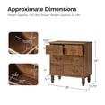 thumbnail image 5 of Tina's Home Transitional Set of 2 Solid Wood End Tables with Vertical Striped Design, Built-in Charging Station - 4 Cherry Drawers, 5 of 9