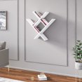 thumbnail image 2 of MinimaDecor Valle Wall Shelf for Wall Storage 30 Inch White 4 Shelves  | W Style Wall Mounted Wood Farmhouse Storage, 2 of 7